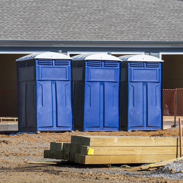 how often are the porta potties cleaned and serviced during a rental period in Paloma IL